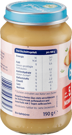 Früchte Apfel pur ab dem 5. Monat  babylove