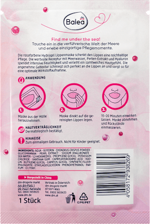 Lippenmaske Hydrogel mit Perlen-Extrakt Balea