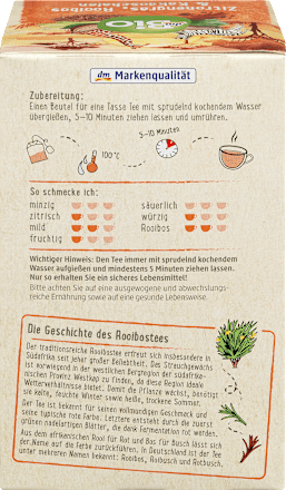 Eine Reise in die Savanne Zitronengras, Rooibos und Kakaoschalen Tee dmBio