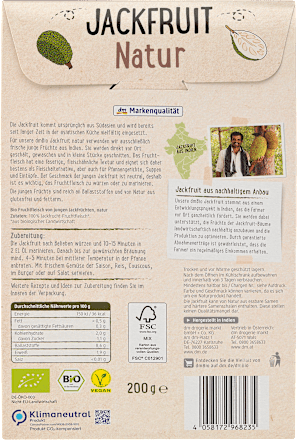 Jackfruit Natur Fleischersatz dmBio