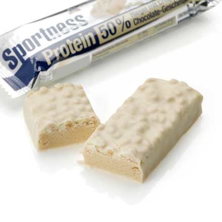 Proteinriegel Crispy White Chocolate Sportness