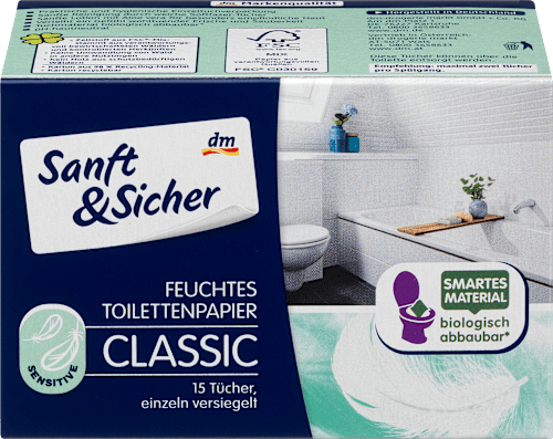 CLASSIC vlažni toalet papir – sensitive Sanft&Sicher
