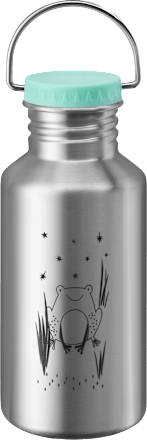 Trinkflasche Kinder Edelstahl grau, 500ml babylove