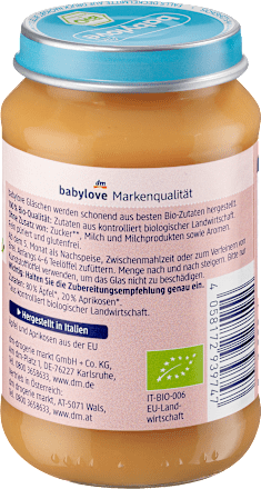 Früchte Aprikose in Apfel ab dem 5. Monat  babylove