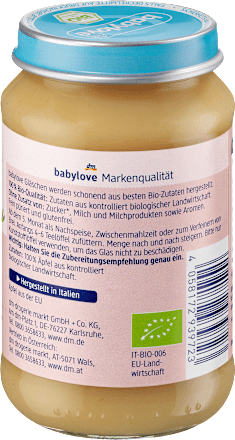 Früchte Apfel pur ab dem 5. Monat  babylove