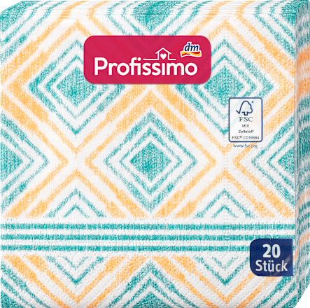 Салфетки с мотиви в синьо жълто Profissimo