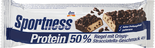 proteinová tyčinka s příchutí křupinek & stracciatelly Sportness