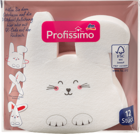 3D Serviette Hase gestanzt  Profissimo