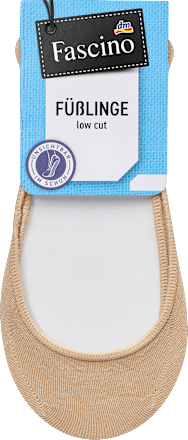 Füßlinge low cut mit Fersen-ABS beige Gr. 39-42 Fascino