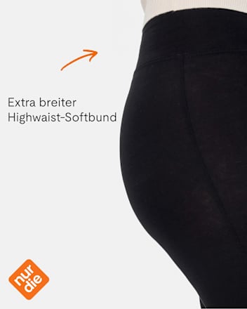 Baumwoll-Leggings schwarz Gr. 44/48 nur die