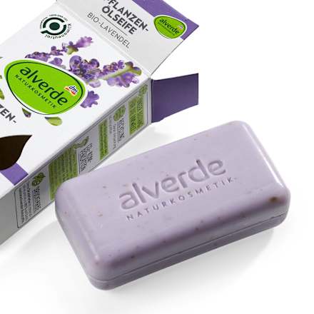 Tuhé rastlinné olejové mydlo s bio levanduľou alverde NATURKOSMETIK