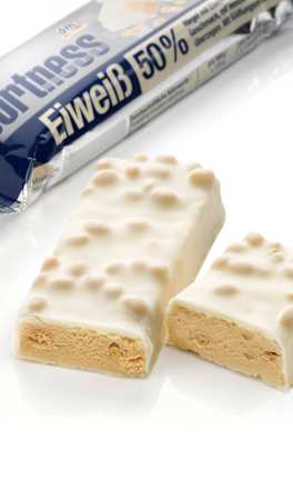 proteinová tyčinka crispy s příchutí bílé čokolády Sportness