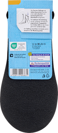 Füßlinge low cut mit Fersen-ABS schwarz Gr. 39-42 Fascino