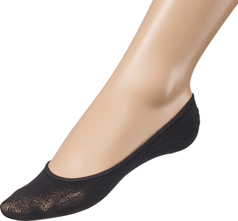 Füßlinge low cut mit Fersen-ABS schwarz Gr. 35-38 Fascino