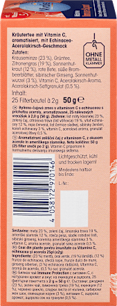 Kräutertee "Immune Support" mit Vitamin C (25 Beutel) Mivolis