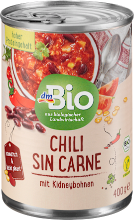 Eintopf, Chili sin Carne mit Kidneybohnen dmBio