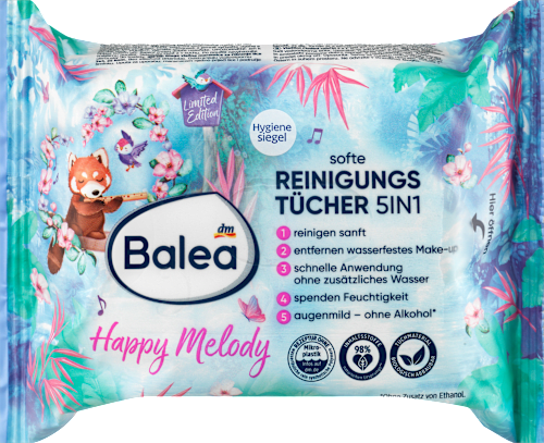 Happy Melody softe Reinigungstücher 5in1 Balea