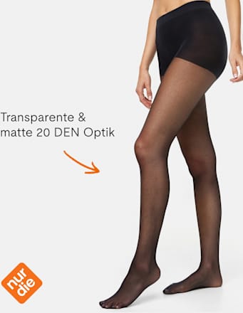 Strumpfhose Goodbye Laufmaschen schwarz Gr. 38/40, 20 DEN nur die