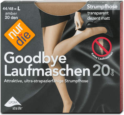 Goodbye Laufmaschen Strumpfhose amber 20 DEN, Gr. 44/48 nur die