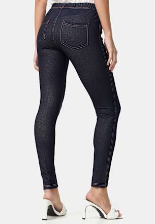 Treggings in Jeans-Optik blau Gr. 38/40 nur die