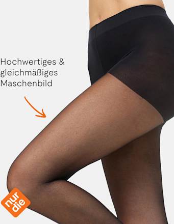 Strumpfhose Goodbye Laufmaschen schwarz Gr. 38/40, 20 DEN nur die