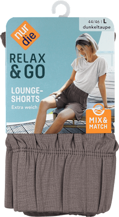 Relax & Go Lounge Shorts, dunkeltaupe, Gr. L 44/46 nur die