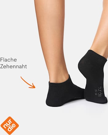 Sneakersocken schwarz Gr. 35-38 nur die