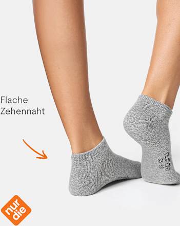 Sneakersocken grau Gr. 39-42 nur die