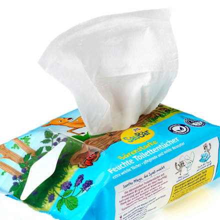 Papier toaletowy nawilżany o zapachu owoców leśnych, 2x60 szt. SauBär