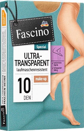 Rajstopy ultratransparentne, grubość 10 den, make-up, rozmiar 46/48 L Fascino