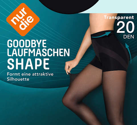 Strumpfhose Goodbye Laufmaschen Shape schwarz Gr. 38/40 nur die