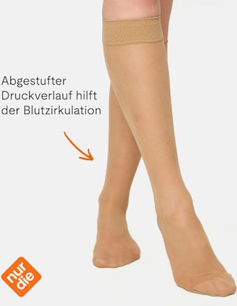 Kniestrümpfe Fit in Form mandel onesize, 40 DEN nur die