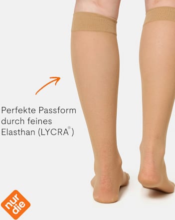 Knie Fit in Form Kniestrümpfe - Mandel 40 DEN (1 Paar) nur die
