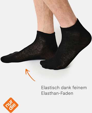 Sneakersocken Classic schwarz Gr. 39-42 nur der