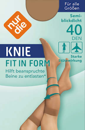 Kniestrümpfe Fit in Form amber onesize, 40 DEN nur die