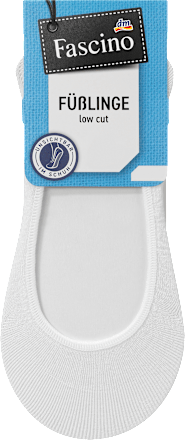 Füßlinge low cut weiß Gr. 35-38 Fascino