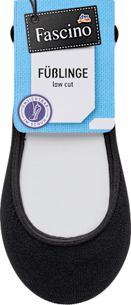 Füßlinge low cut mit Fersen-ABS schwarz Gr. 35-38 Fascino