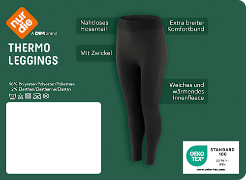 Relax & Go Thermo Leggings schwarz, Gr. 36/38 nur die