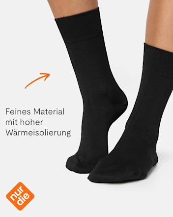 bambus Thermo Socken schwarz, Gr. 39 - 42 (1 Paar) nur die