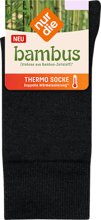 bambus Thermo Socken schwarz, Gr. 35 - 38 nur die