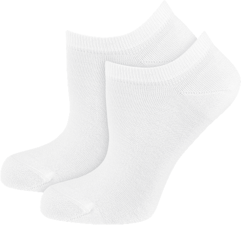 Bio Baumwolle Sneaker Socken weiß, Gr. 35-38 (2 Paar) nur die