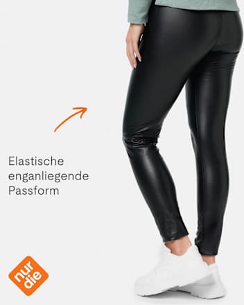 Leggings in Leder-Optik schwarz Gr. 32/34 nur die