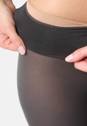 Strumpfhose warm & transparent strapazierfähig grau Gr. 40/44, 80 DEN nur die