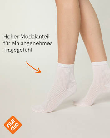 Socken mit kurzem Schaft & Modal lila + weiß Gr. 39-42 nur die