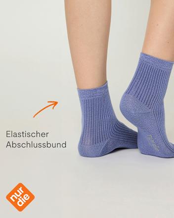 Socken mit kurzem Schaft & Modal lila + weiß Gr. 39-42 nur die