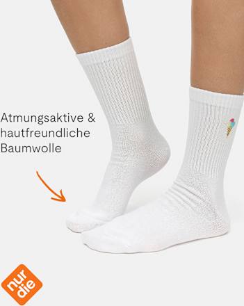 Socken mit Eis-Motiv weiß Gr. 35-38 nur die