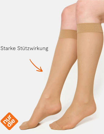 Knie Fit in Form Kniestrümpfe - Mandel 40 DEN (1 Paar) nur die
