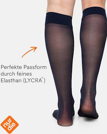 Knie Fit in Form Kniestrümpfe - Schwarz 40 DEN (1 Paar) nur die