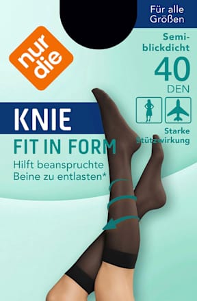 Knie Fit in Form Kniestrümpfe - Schwarz 40 DEN (1 Paar) nur die