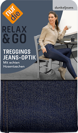 Treggings in Jeans-Optik blau Gr. 38/40 nur die